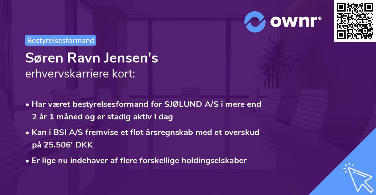 Søren Ravn Jensen's erhvervskarriere kort