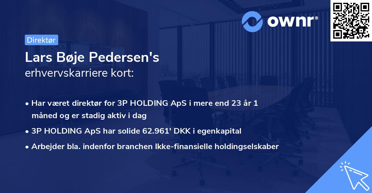 Lars Bøje Pedersen's erhvervskarriere kort