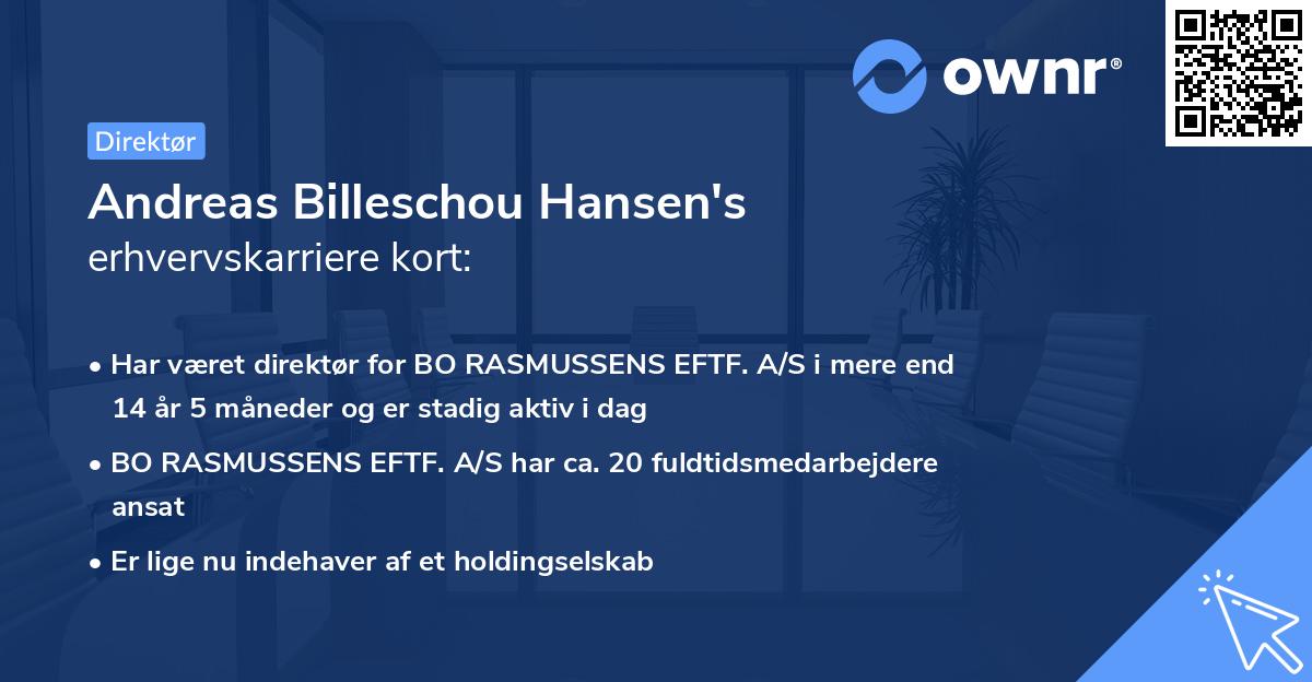 Andreas Billeschou Hansen's erhvervskarriere kort