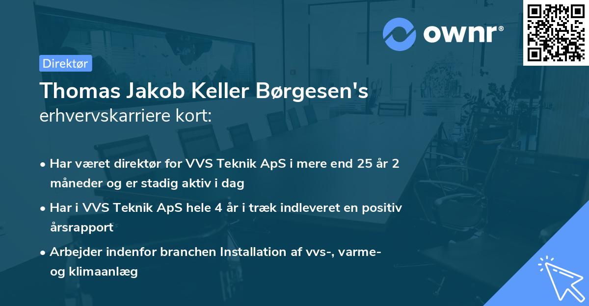 Thomas Jakob Keller Børgesen's erhvervskarriere kort