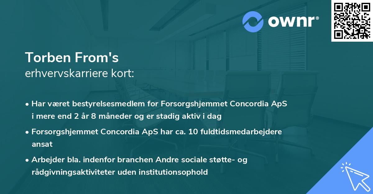 Torben From's erhvervskarriere kort