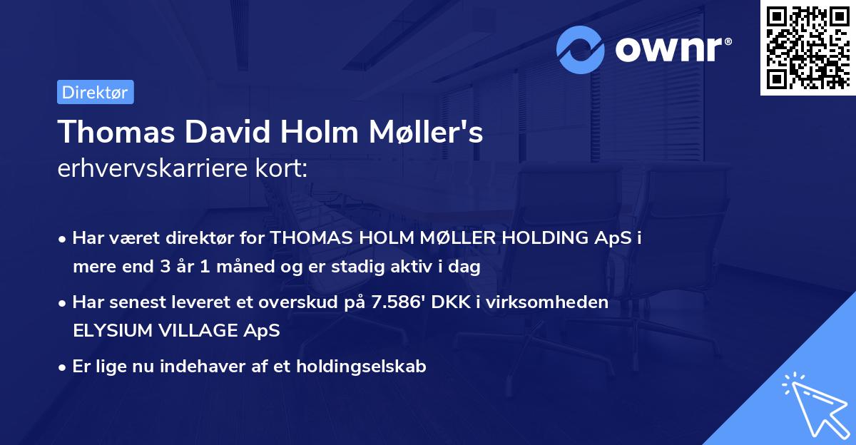 Thomas David Holm Møller's erhvervskarriere kort