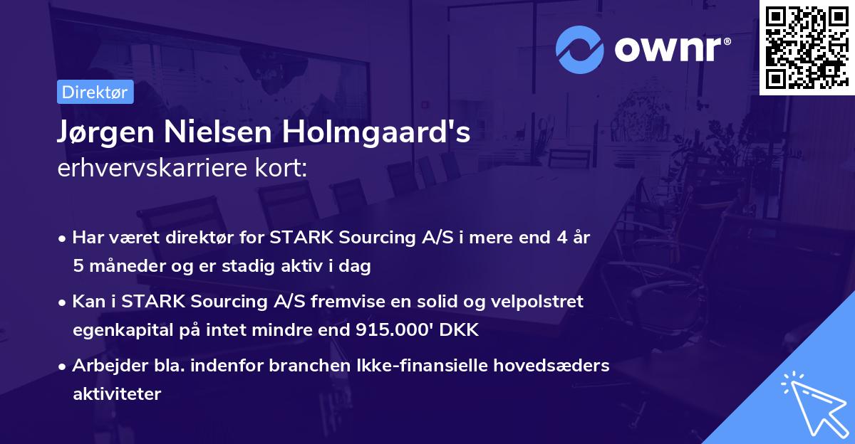 Jørgen Nielsen Holmgaard's erhvervskarriere kort