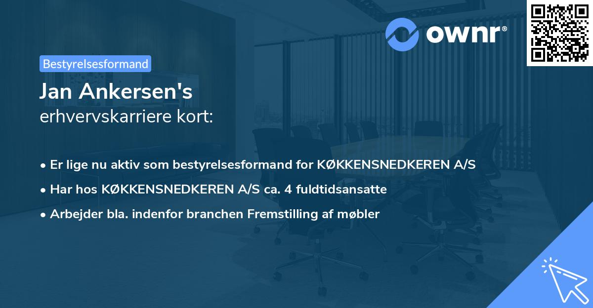 Jan Ankersen's erhvervskarriere kort