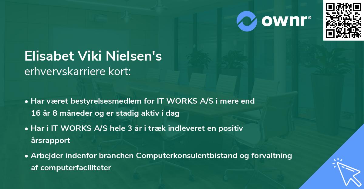Elisabet Viki Nielsen's erhvervskarriere kort