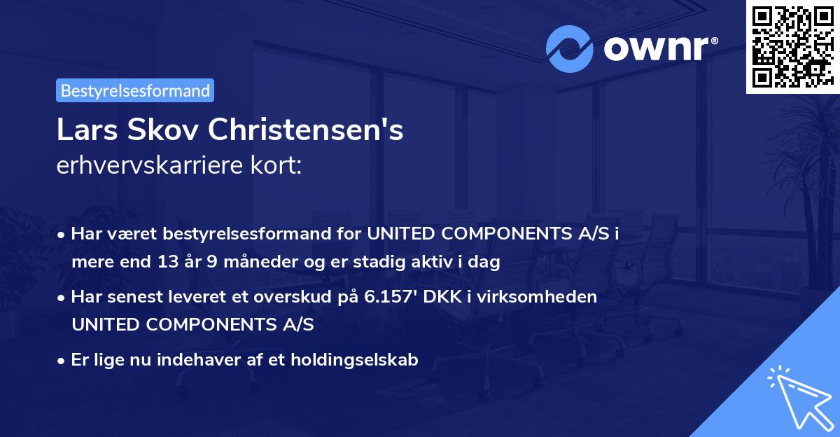 Lars Skov Christensen's erhvervskarriere kort