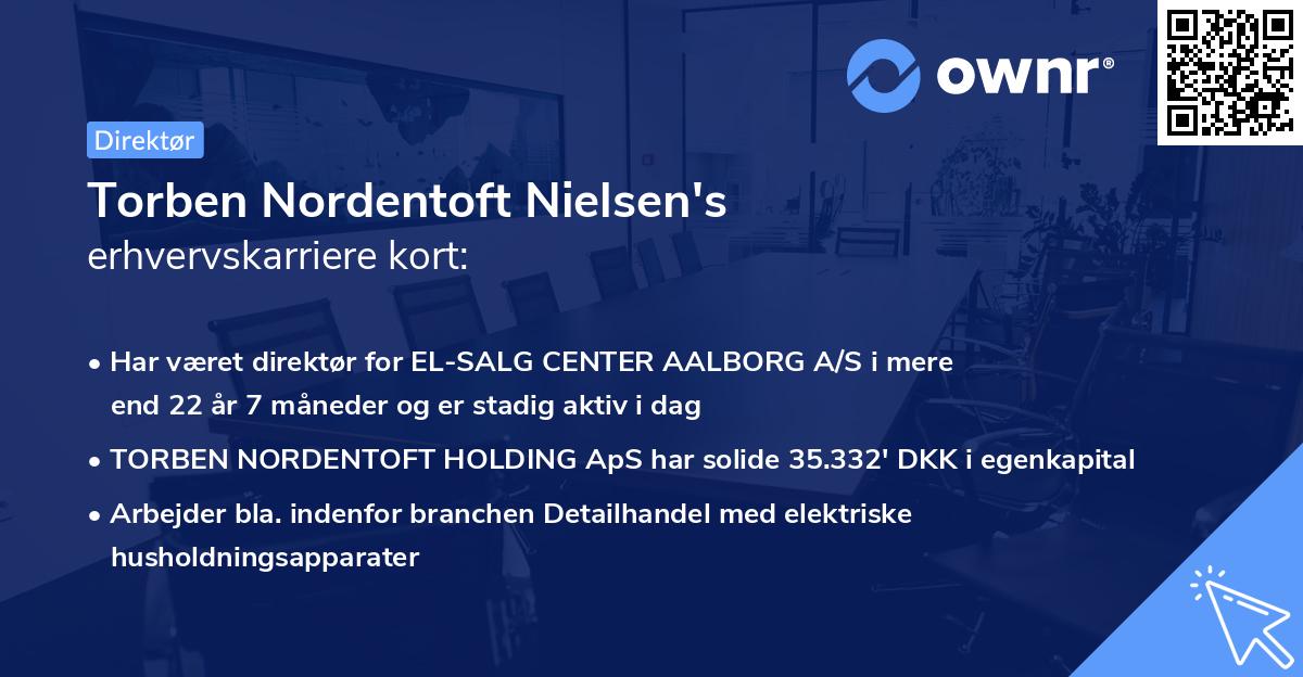 Torben Nordentoft Nielsen's erhvervskarriere kort