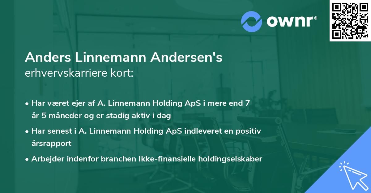 Anders Linnemann Andersen's erhvervskarriere kort