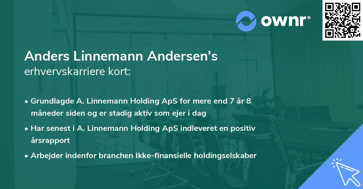 Anders Linnemann Andersen's erhvervskarriere kort