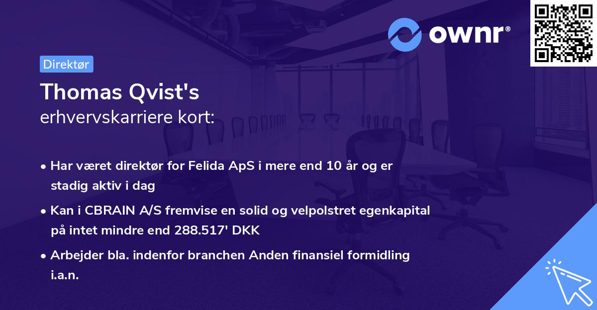 Thomas Qvist's erhvervskarriere kort