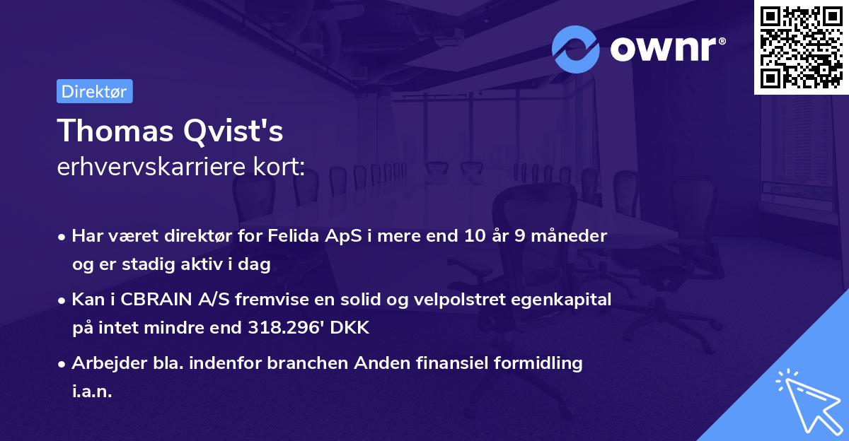 Thomas Qvist's erhvervskarriere kort