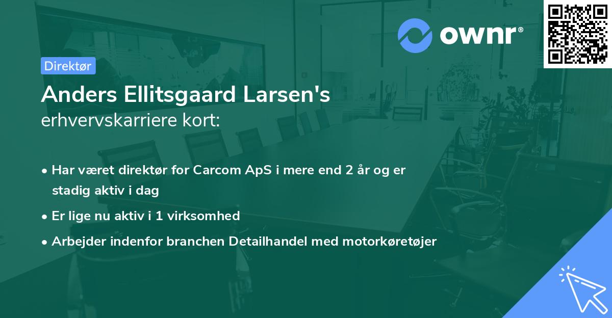 Anders Ellitsgaard Larsen's erhvervskarriere kort