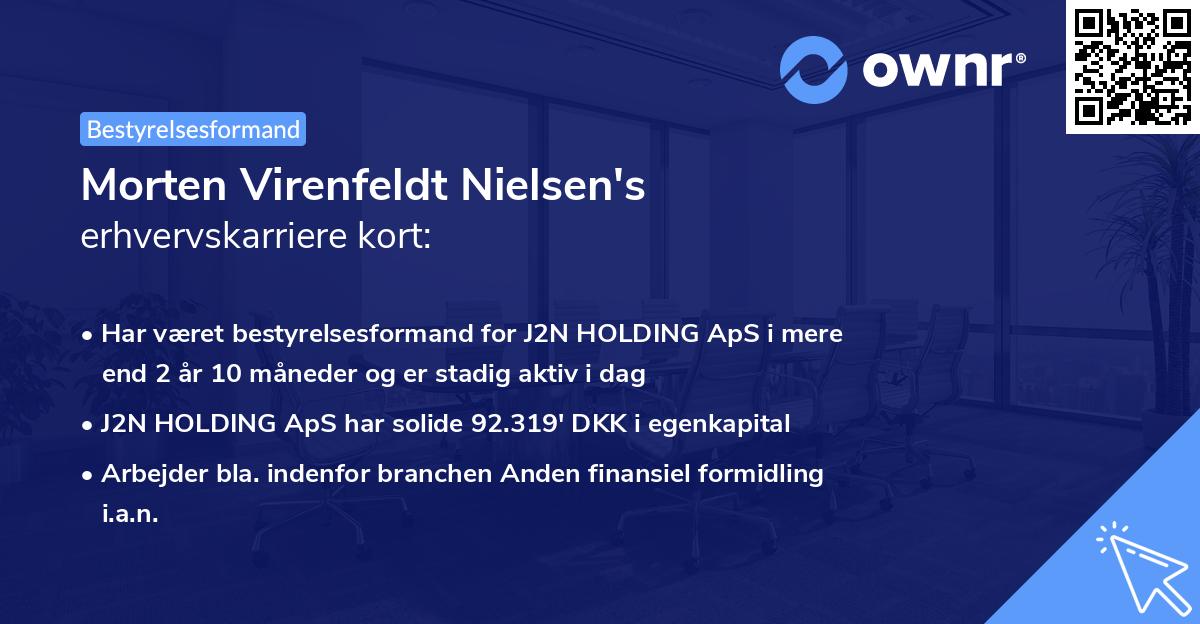 Morten Virenfeldt Nielsen's erhvervskarriere kort