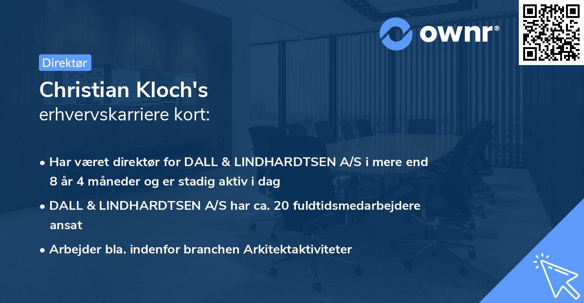 Christian Kloch's erhvervskarriere kort