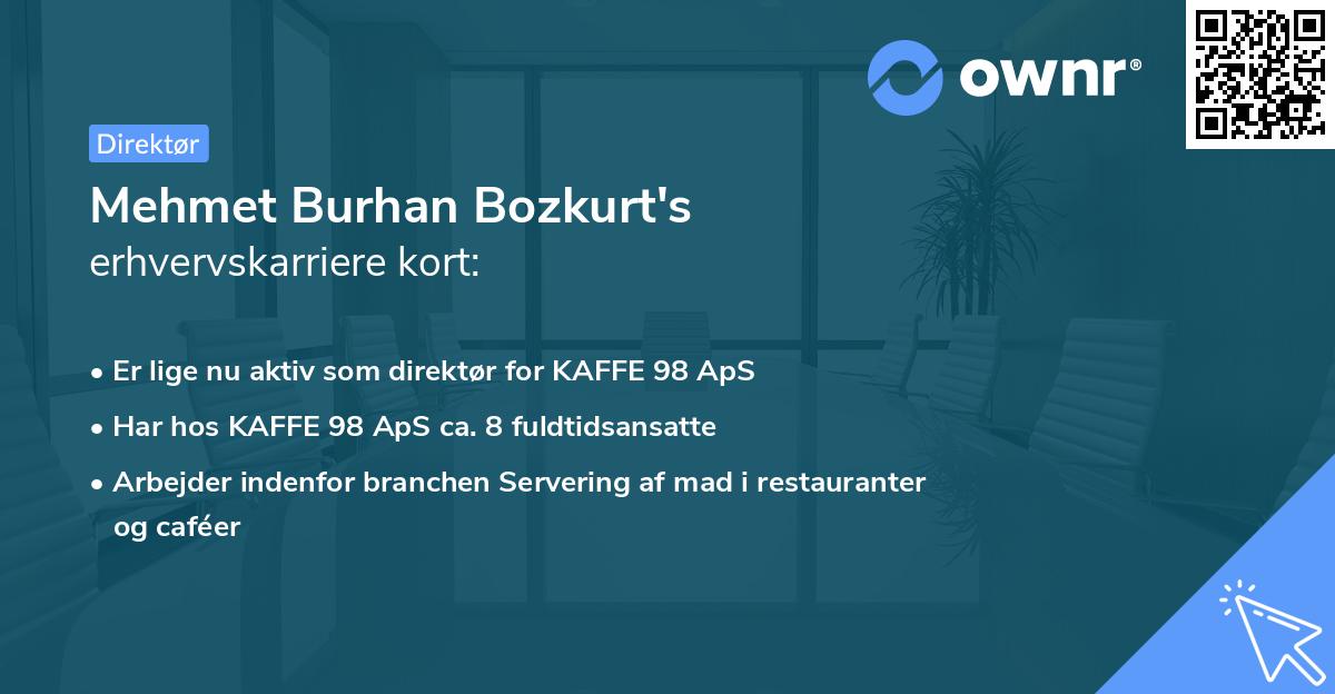 Mehmet Burhan Bozkurt's erhvervskarriere kort