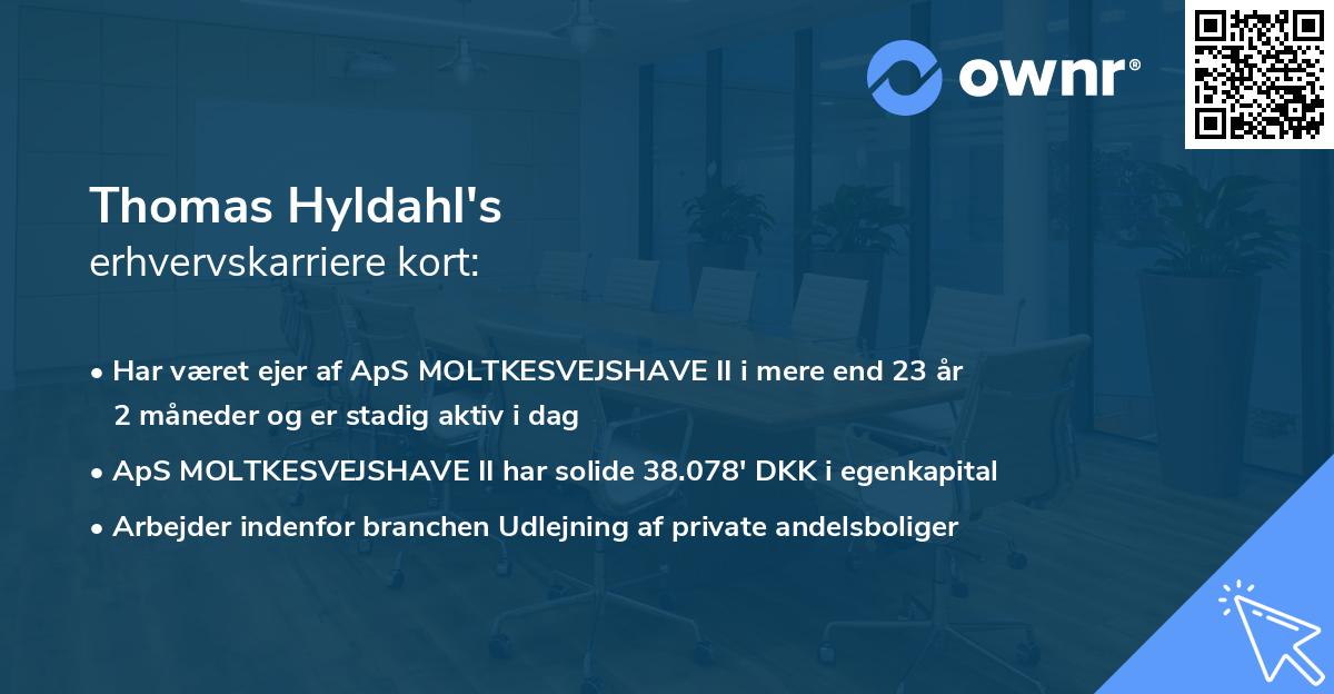 Thomas Hyldahl's erhvervskarriere kort
