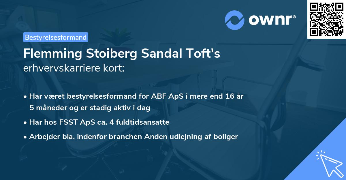 Flemming Stoiberg Sandal Toft's erhvervskarriere kort