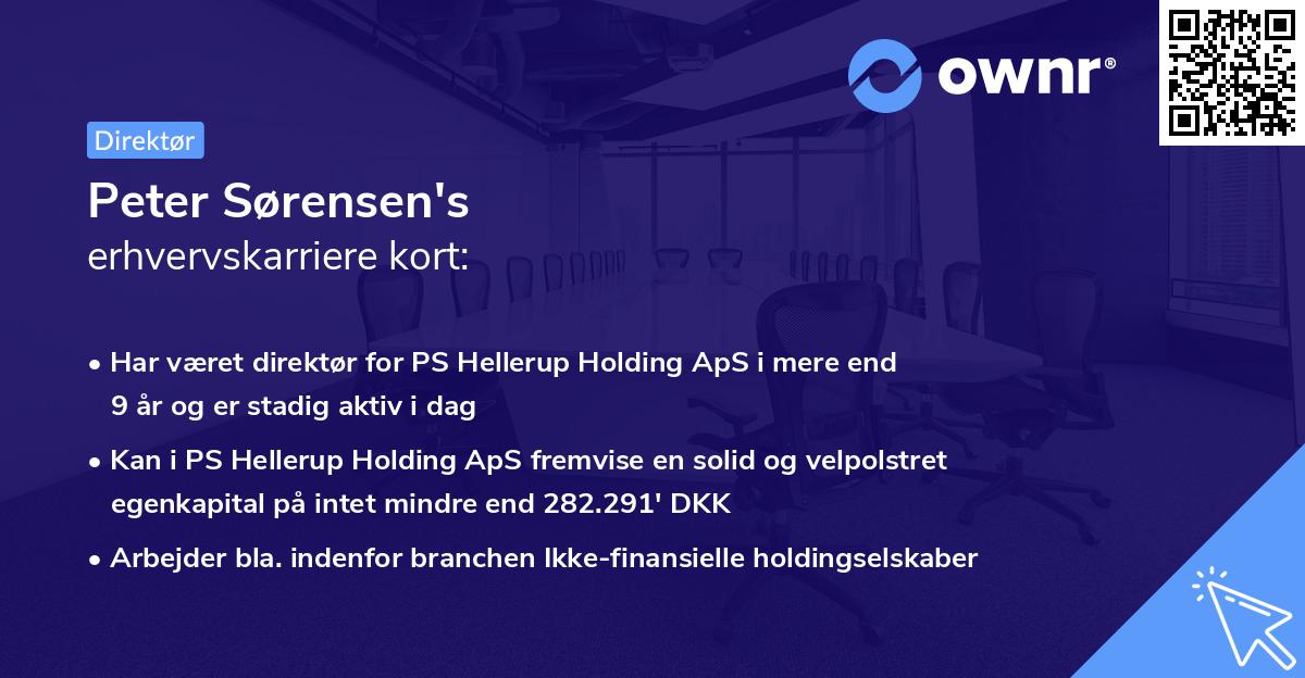 Peter Sørensen's erhvervskarriere kort