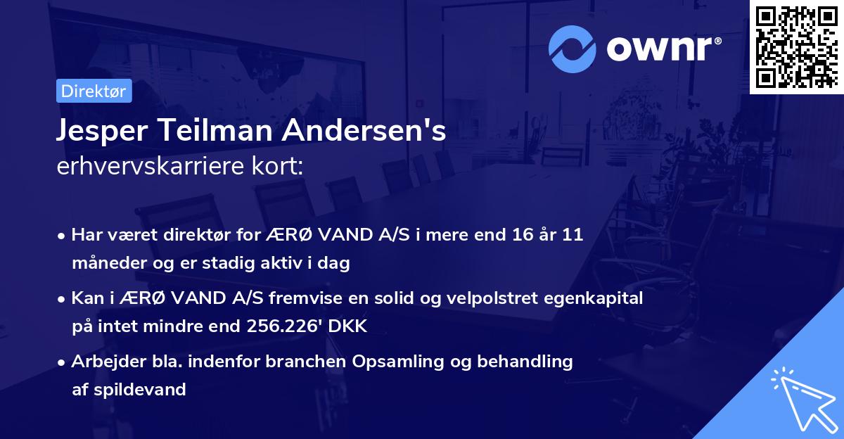 Jesper Teilman Andersen's erhvervskarriere kort