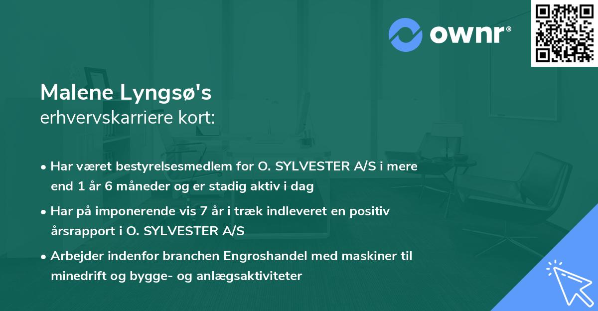 Malene Lyngsø's erhvervskarriere kort