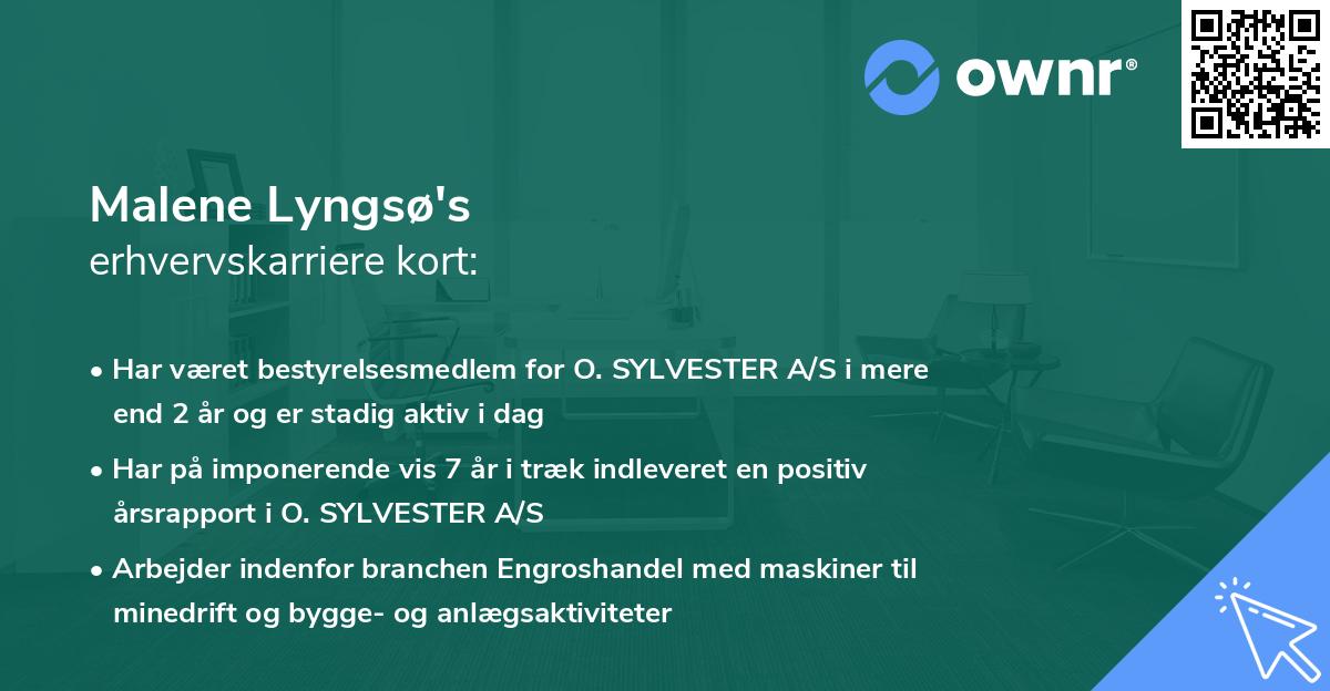 Malene Lyngsø's erhvervskarriere kort