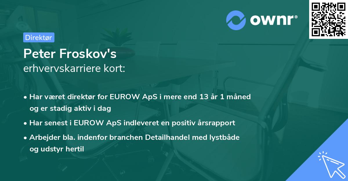 Peter Froskov's erhvervskarriere kort