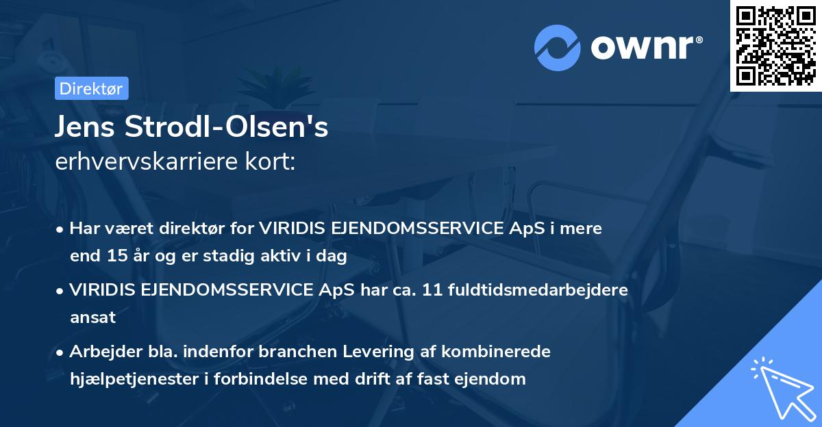 Jens Strodl-Olsen's erhvervskarriere kort