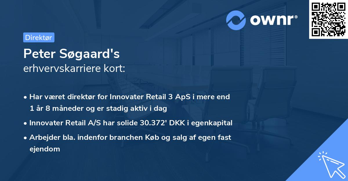 Peter Søgaard's erhvervskarriere kort