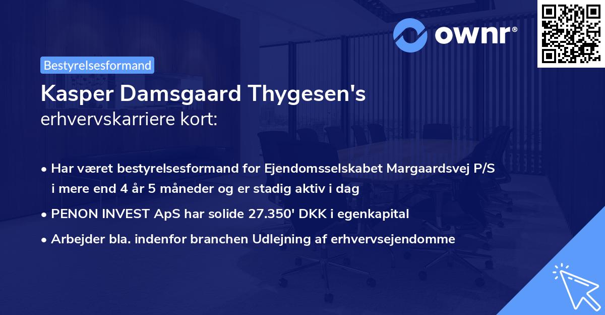 Kasper Damsgaard Thygesen's erhvervskarriere kort