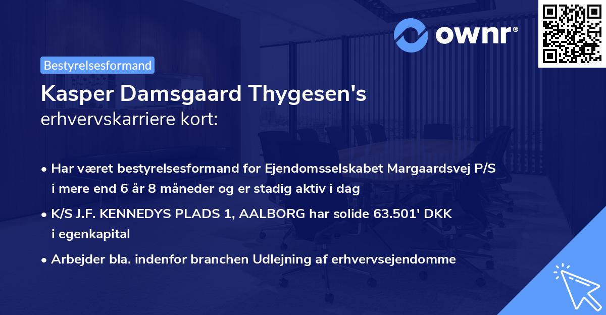 Kasper Damsgaard Thygesen's erhvervskarriere kort
