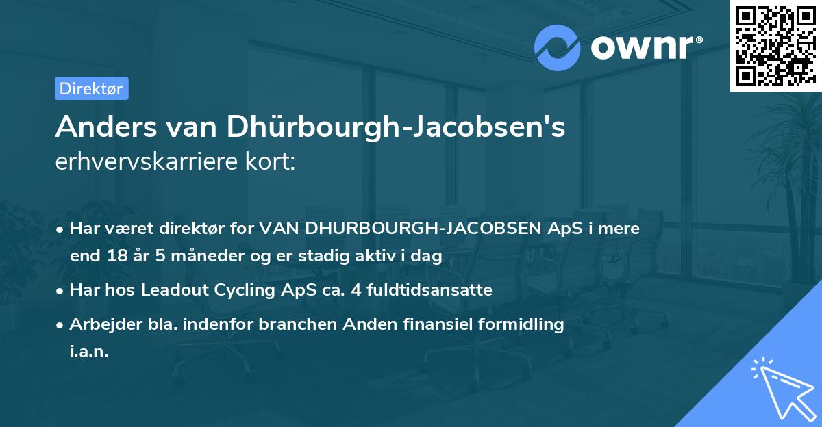 Anders van Dhürbourgh-Jacobsen's erhvervskarriere kort