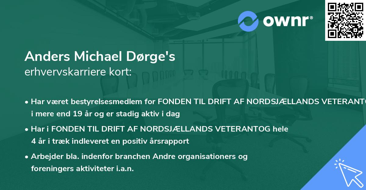 Anders Michael Dørge's erhvervskarriere kort