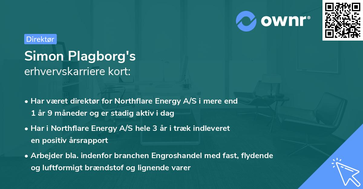 Simon Plagborg's erhvervskarriere kort