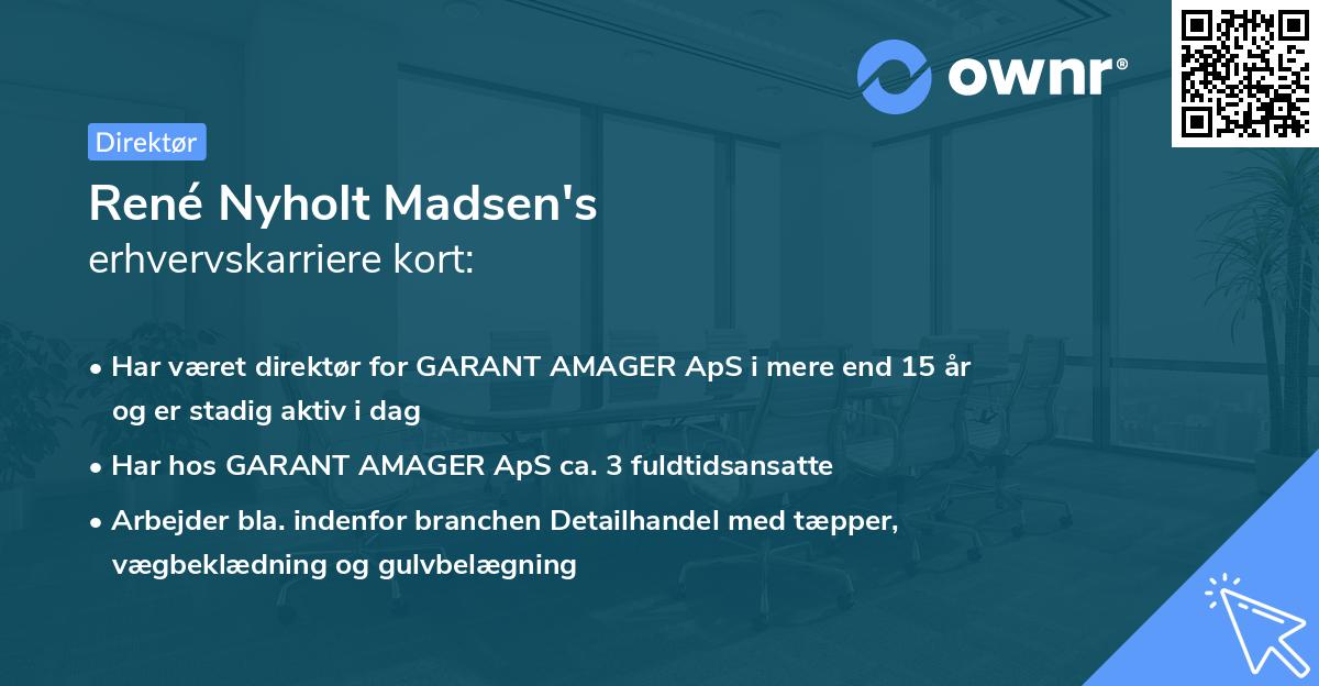 René Nyholt Madsen's erhvervskarriere kort