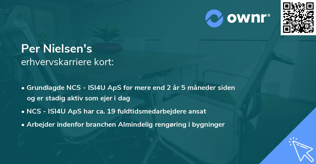 Per Nielsen's erhvervskarriere kort