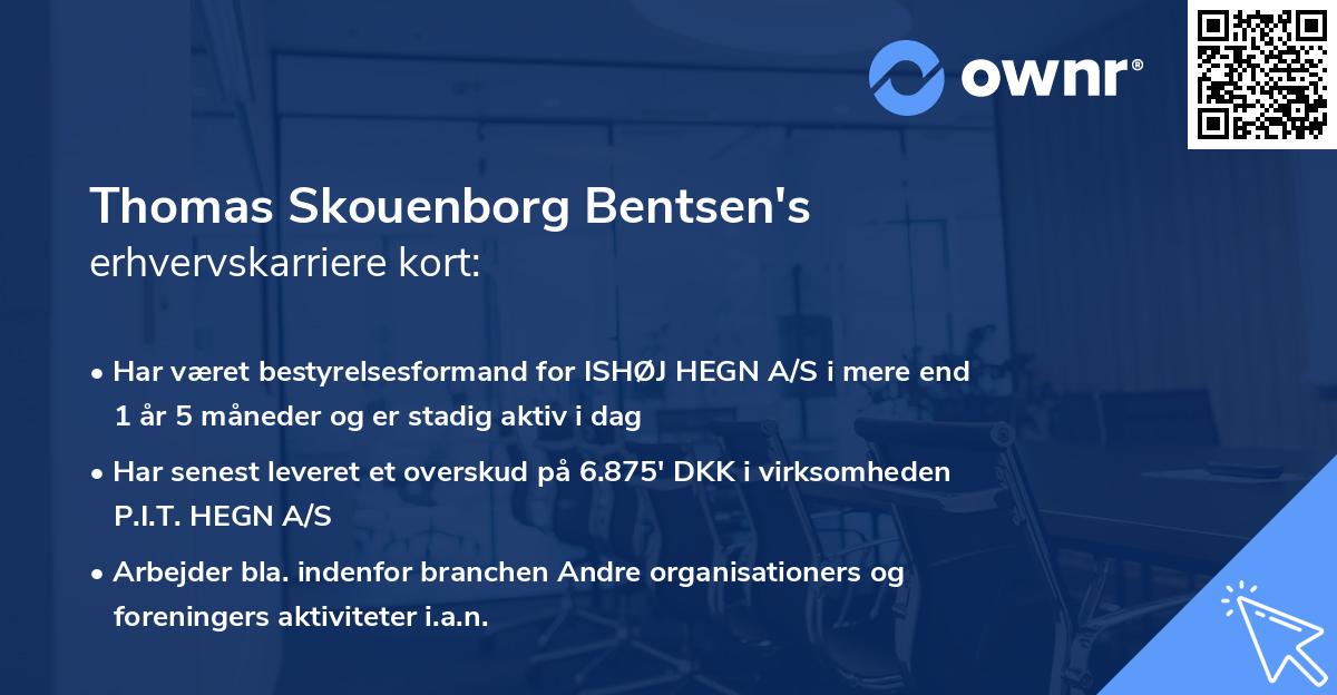 Thomas Skouenborg Bentsen's erhvervskarriere kort
