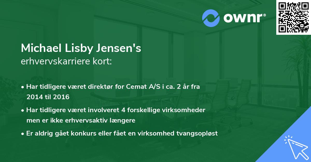 Michael Lisby Jensen's erhvervskarriere kort