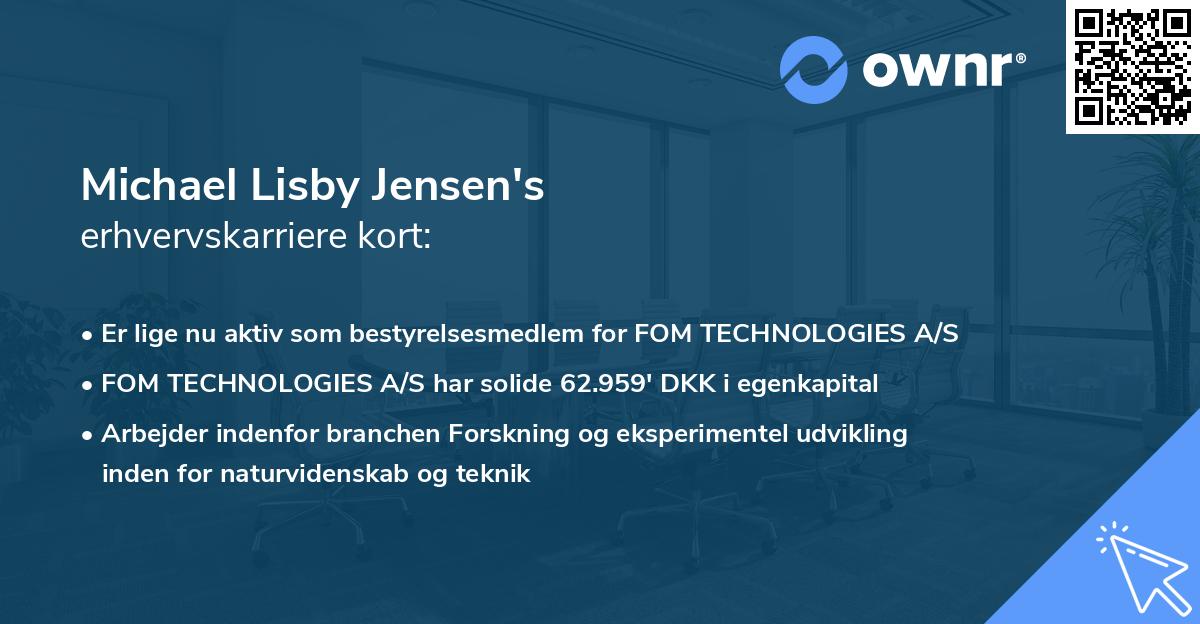 Michael Lisby Jensen's erhvervskarriere kort