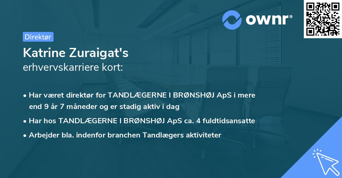 Katrine Zuraigat's erhvervskarriere kort