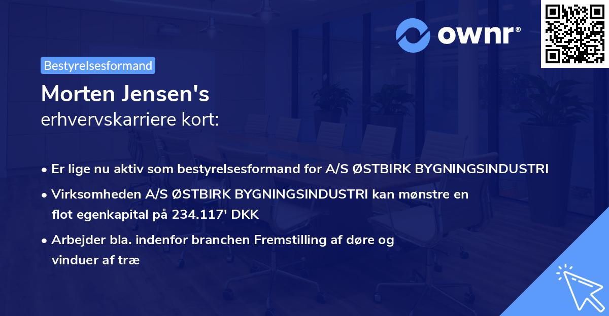 Morten Jensen's erhvervskarriere kort