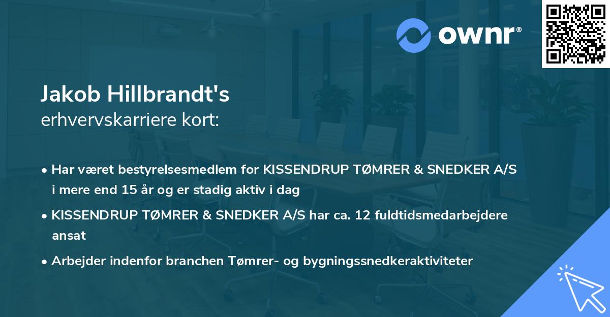 Jakob Hillbrandt's erhvervskarriere kort