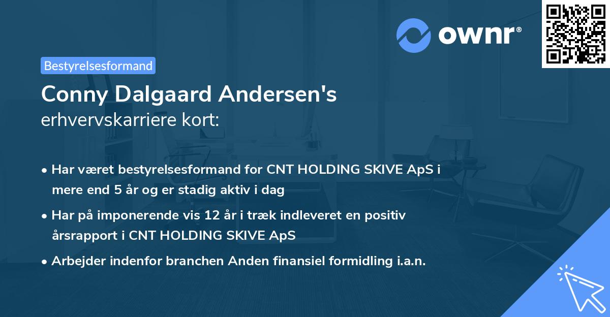 Conny Dalgaard Andersen's erhvervskarriere kort