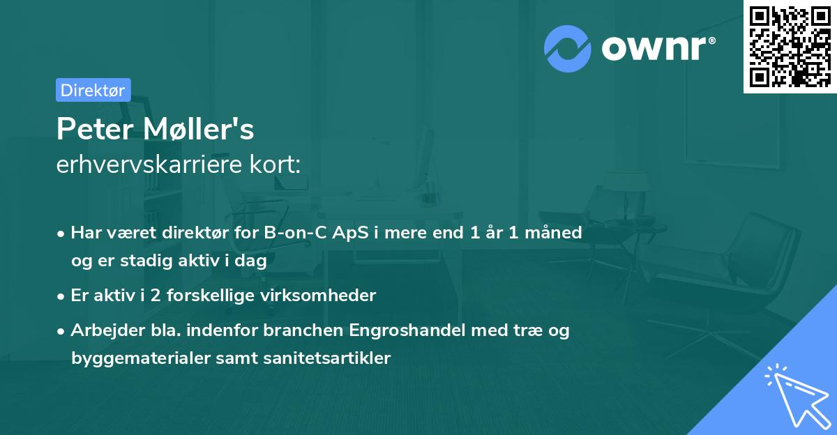 Peter Møller's erhvervskarriere kort