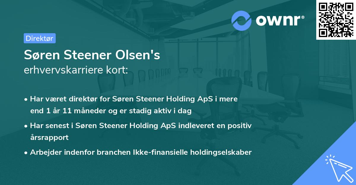 Søren Steener Olsen's erhvervskarriere kort