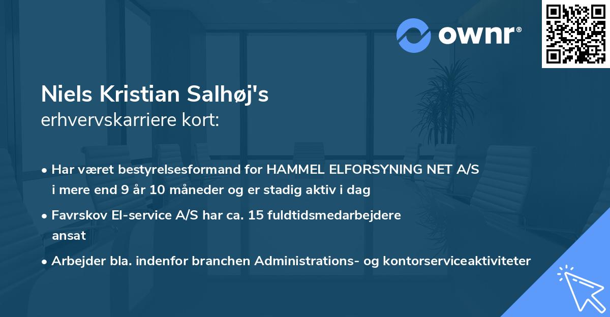 Niels Kristian Salhøj's erhvervskarriere kort