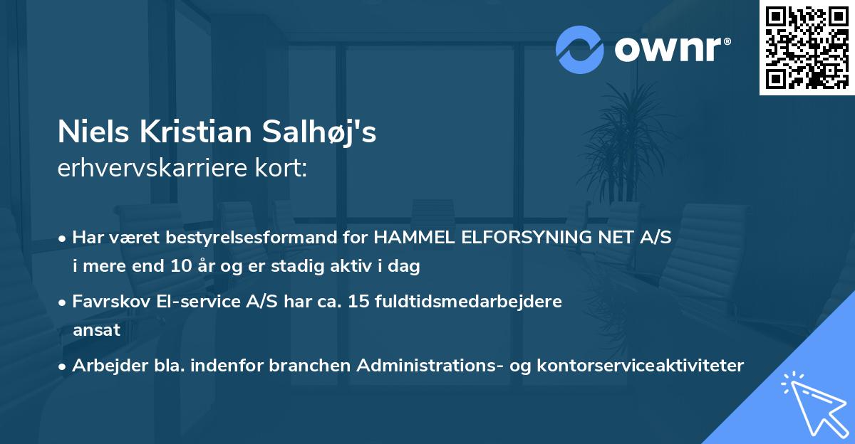 Niels Kristian Salhøj's erhvervskarriere kort