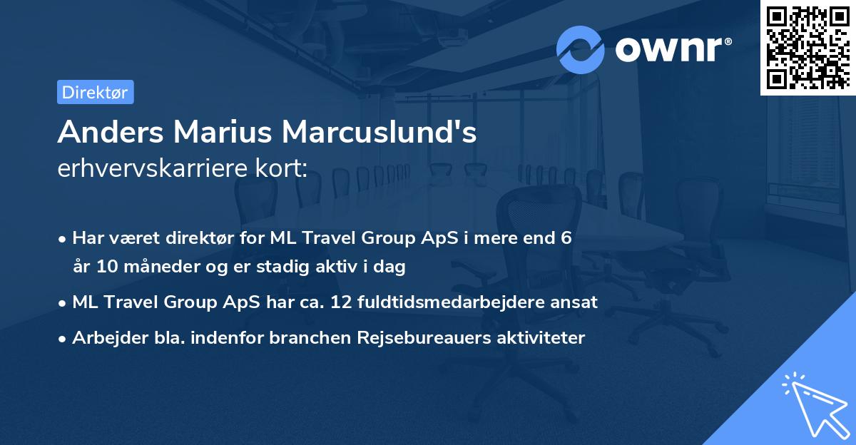 Anders Marius Marcuslund's erhvervskarriere kort