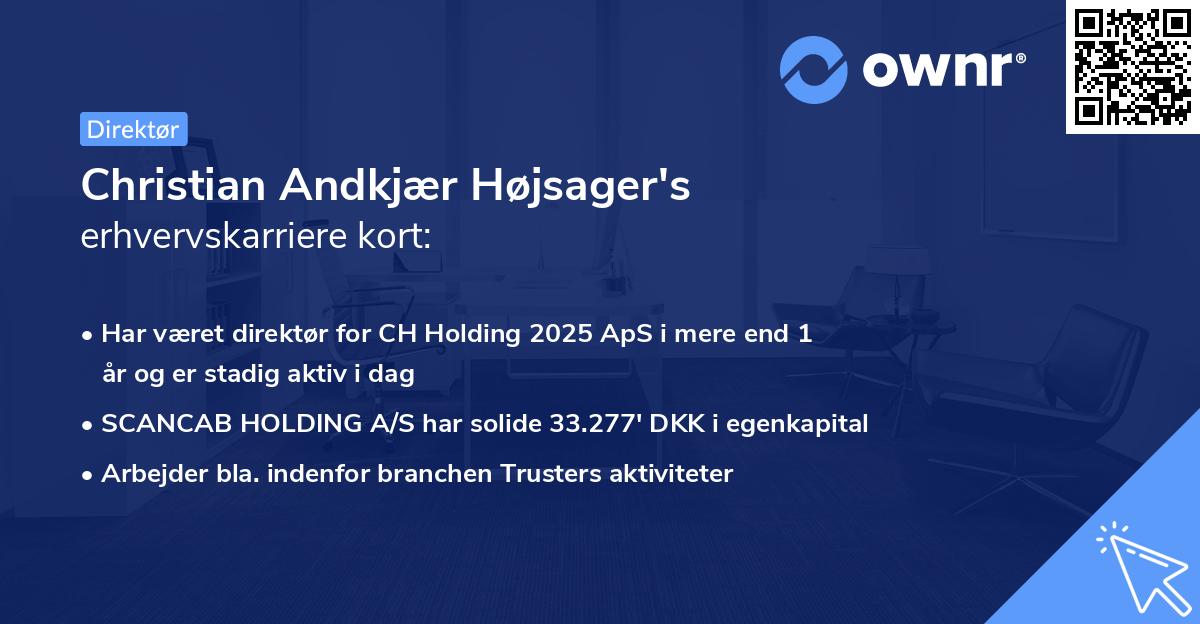 Christian Andkjær Højsager's erhvervskarriere kort