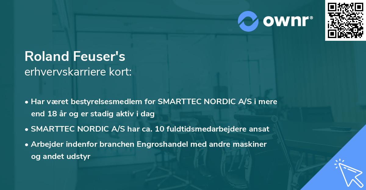 Roland Feuser's erhvervskarriere kort