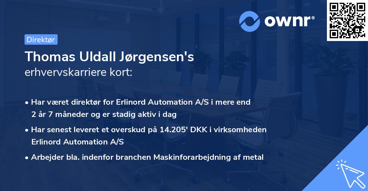 Thomas Uldall Jørgensen's erhvervskarriere kort